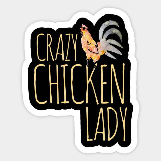 Crazy Chicken Lady Sticker by bubbsnugg